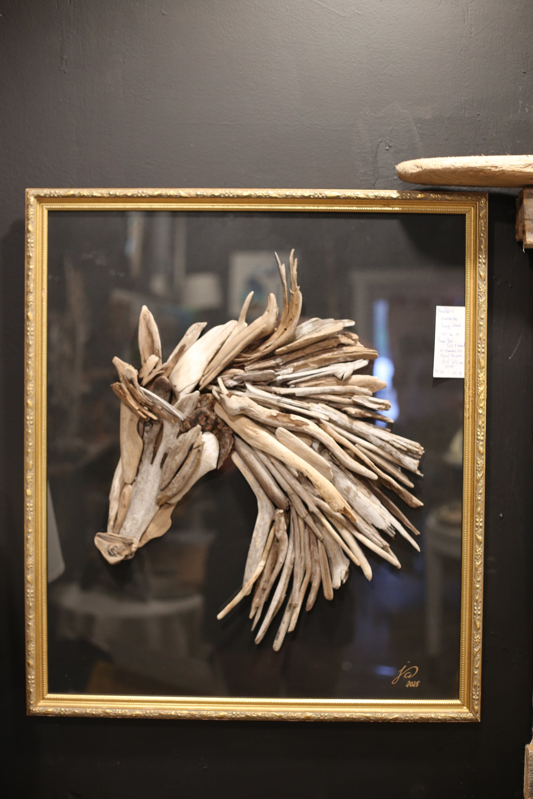 Jennifer Wack’s Windborn driftwood horse sculpture