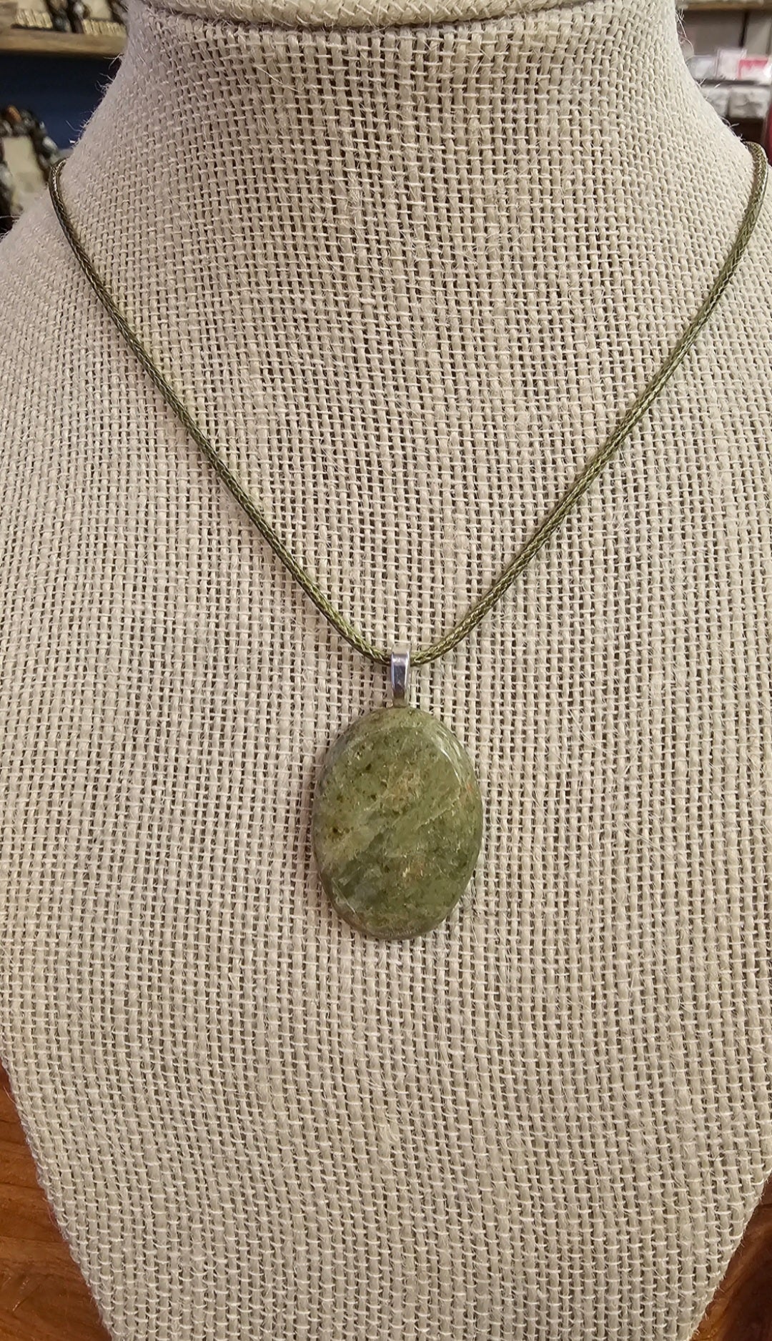 Unakite Oval Pendant