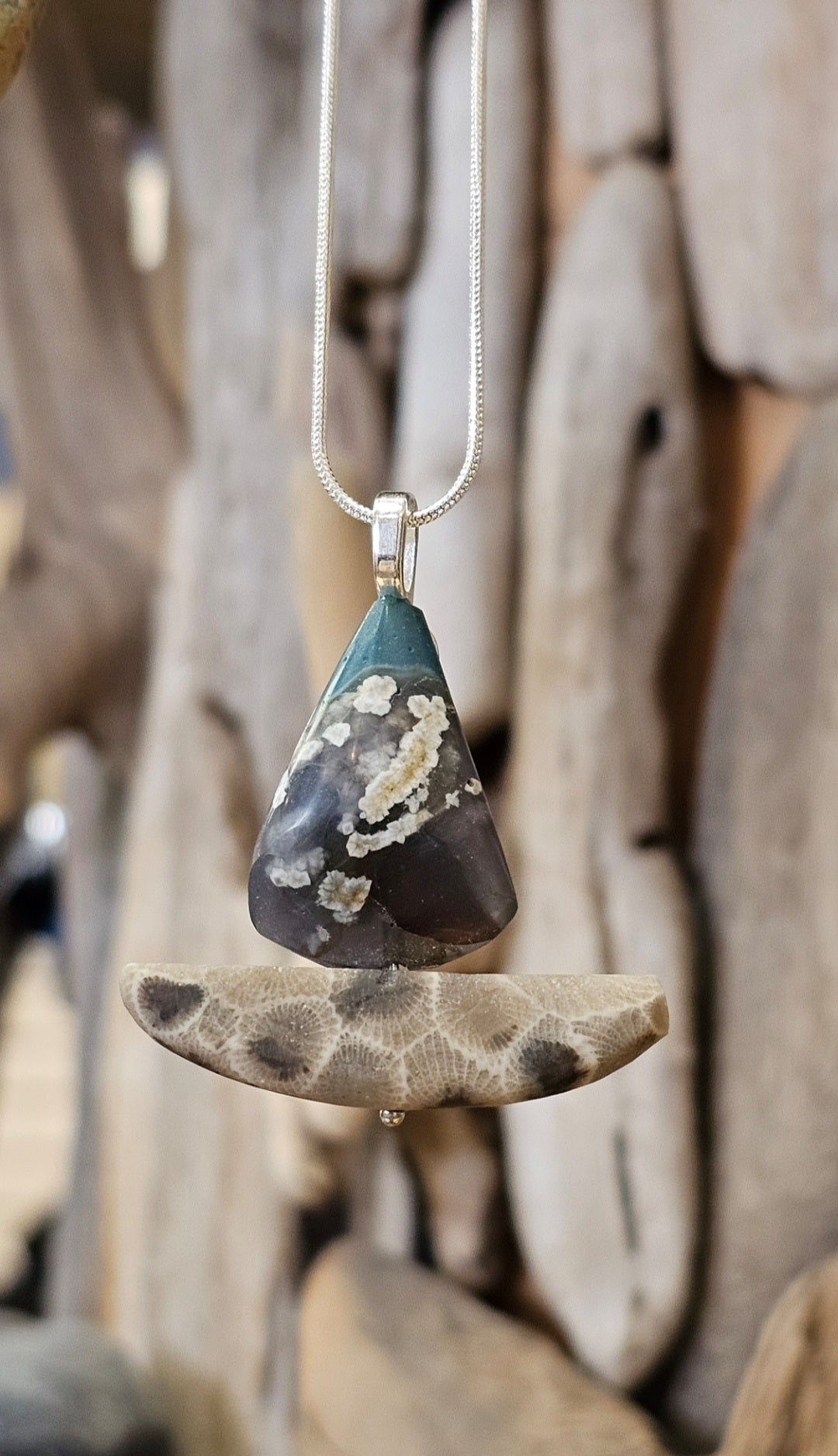 Sailing Away Petoskey/Leland Blue Necklace