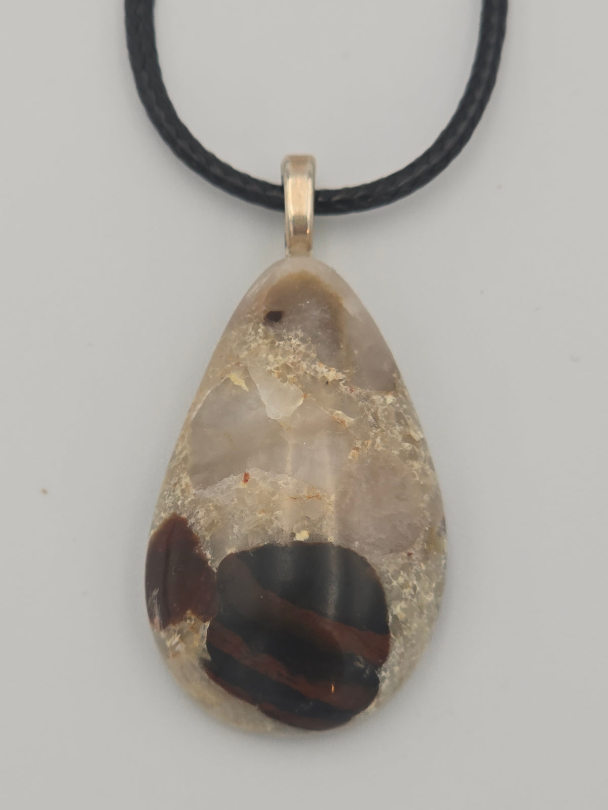 Pudding Stone Teardrop Pendant #03