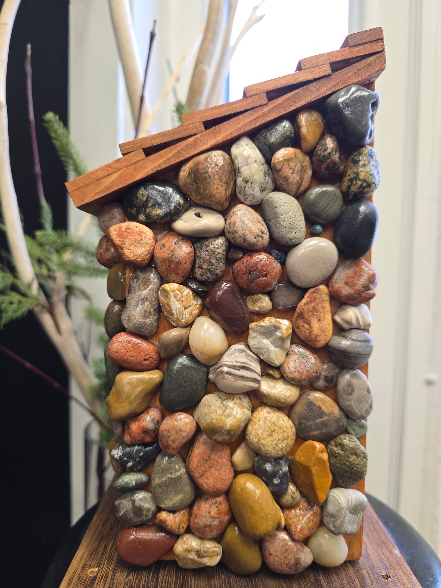 Beach Stone Birdhouse #bcb14