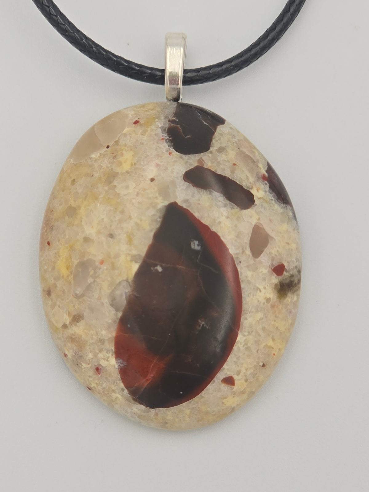 Pudding Stone Oval Pendant #01