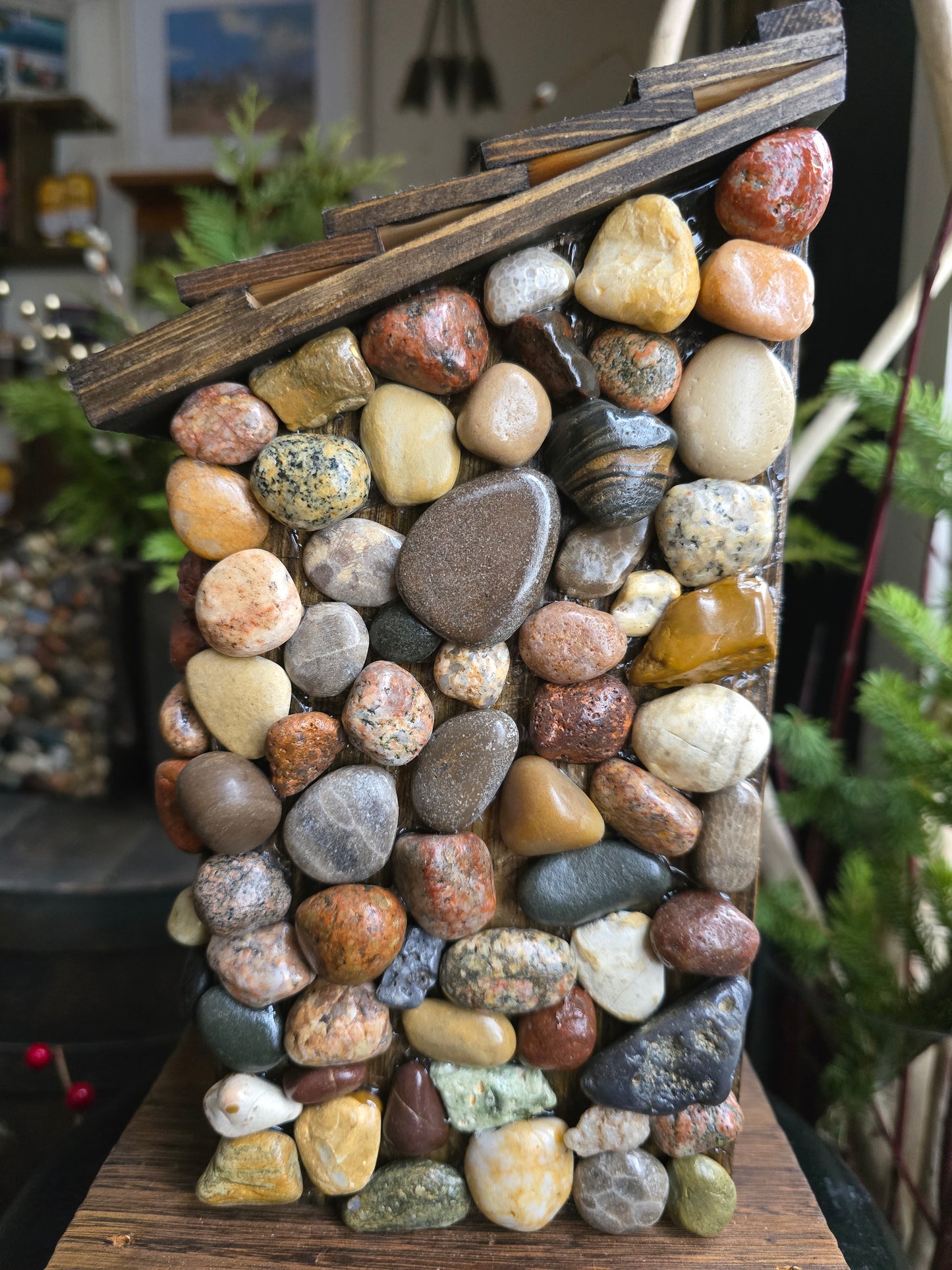 Beach Stone Birdhouse #bcb12