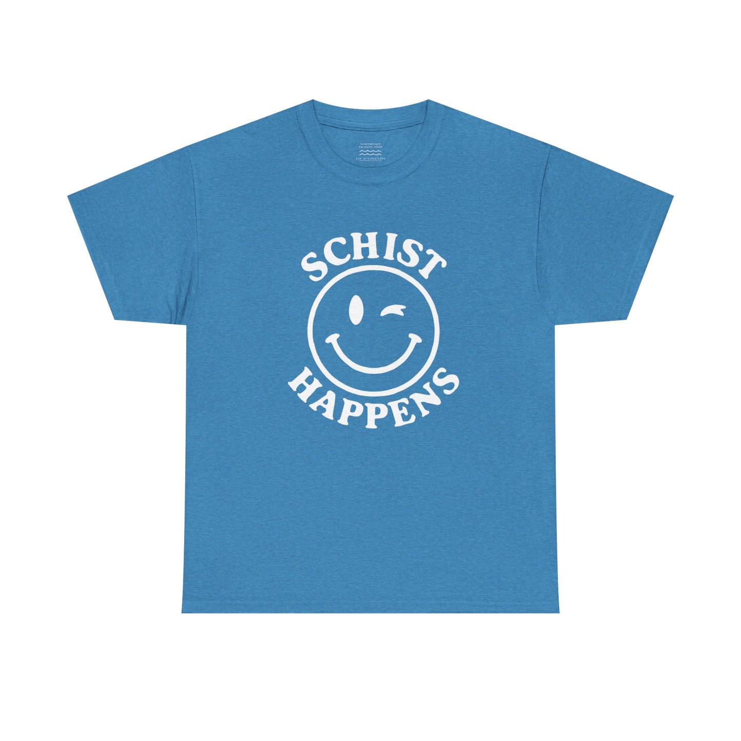 Schist Happens – Snarky Rock Tee In White