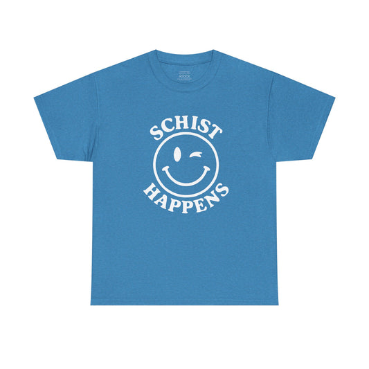 Schist Happens – Snarky Rock Tee In White