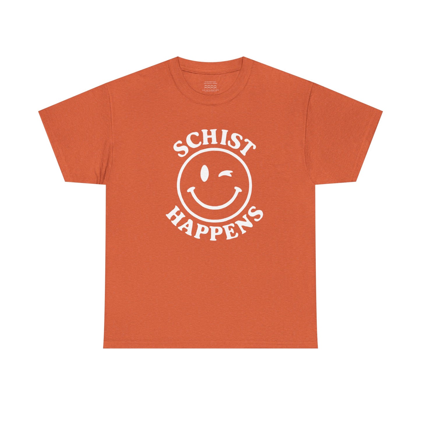 Schist Happens – Snarky Rock Tee In White