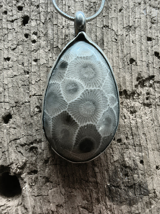 Petoskey Sterling Silver Pendant #048