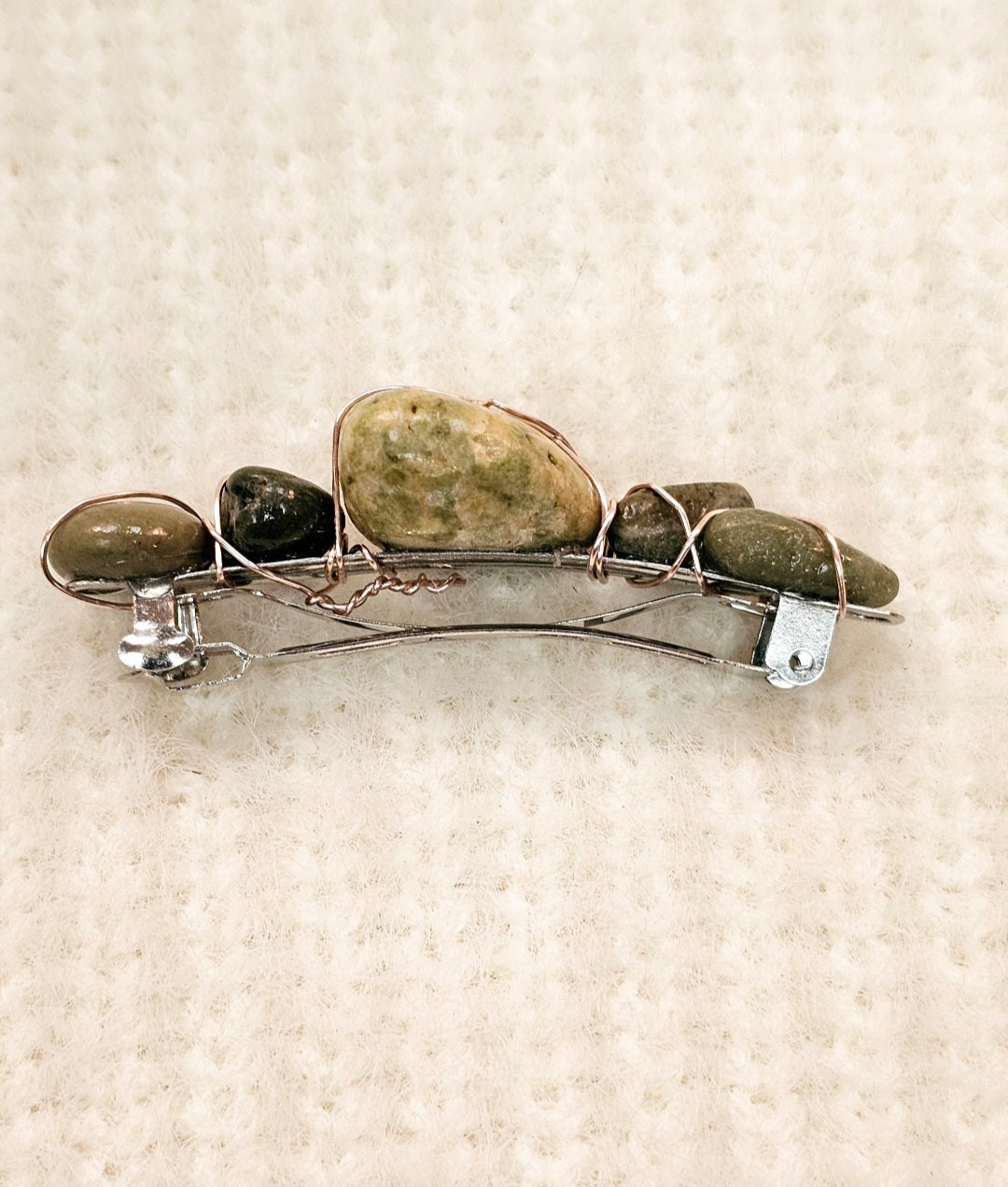 Online Small Stone French Barrette_5