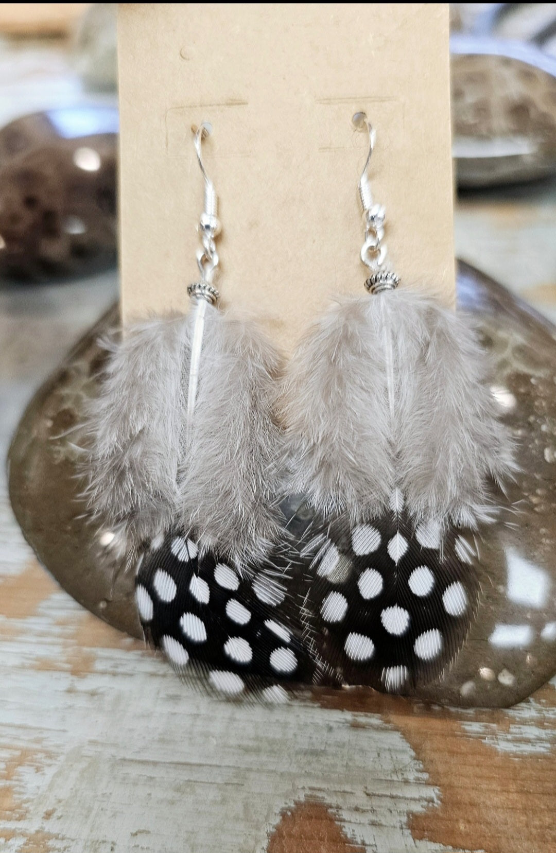 (Sold) Online Guinea Hen Earrings