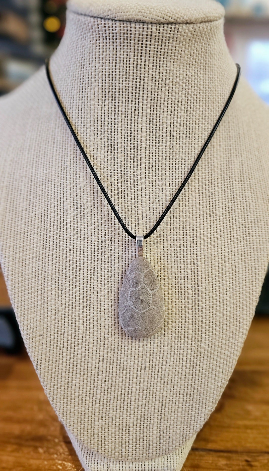 Petoskey Tear Drop Pendant Matte_15