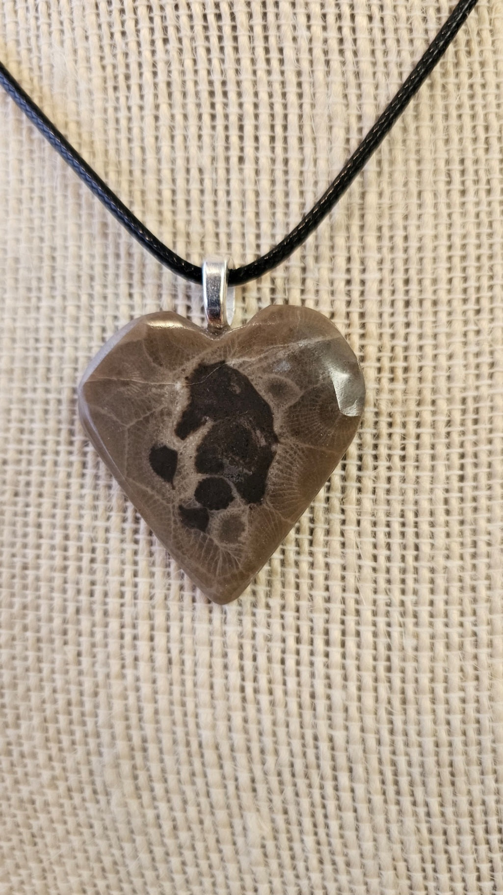 Petoskey Heart Shaped Pendant