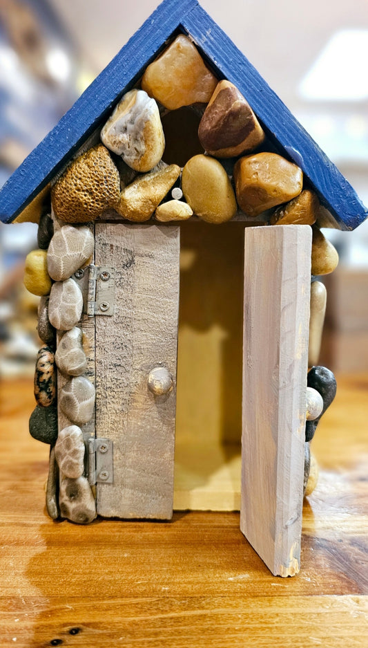 Blue Roof Bird House