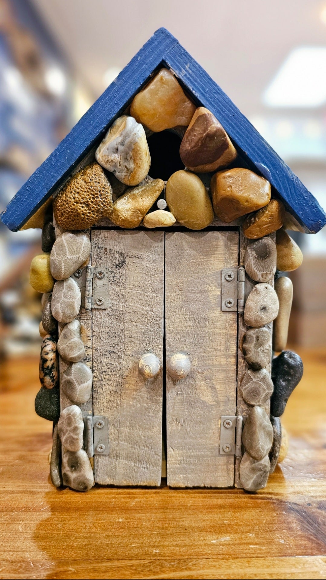 Blue Roof Bird House