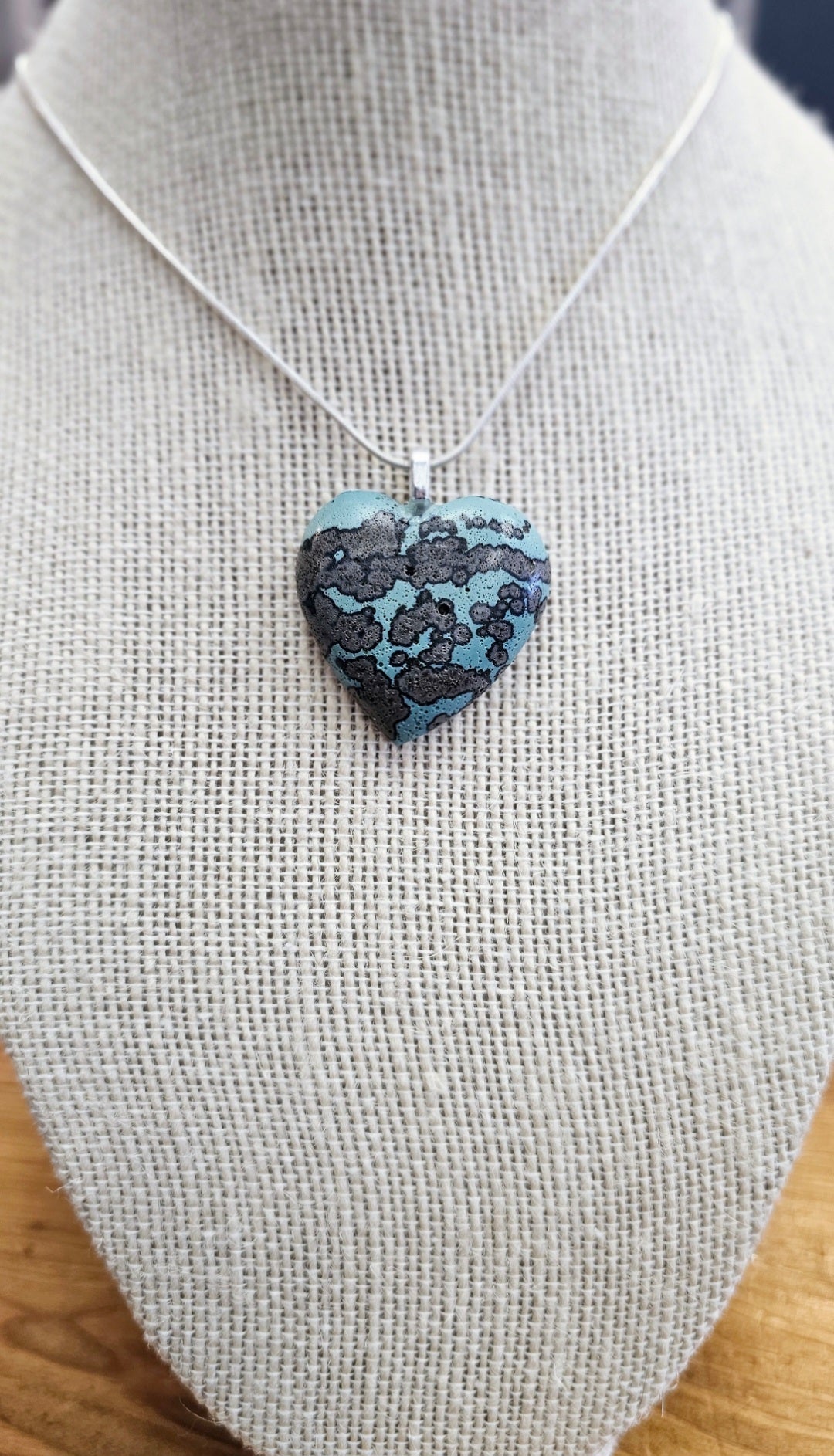 Leland Blue Heart On Snake Chain