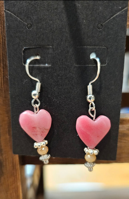 Rhodonite Heart Earrings_3