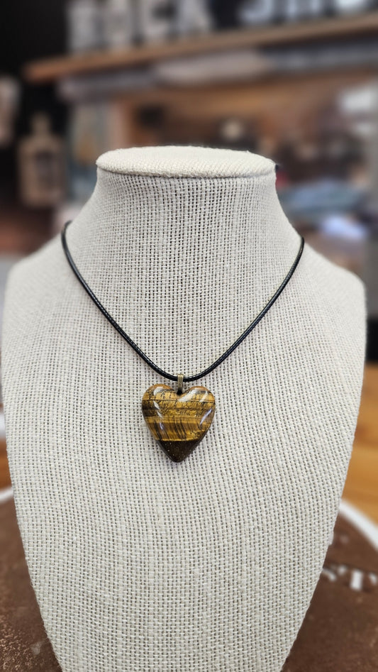 Tiger Eye Heart Pendant