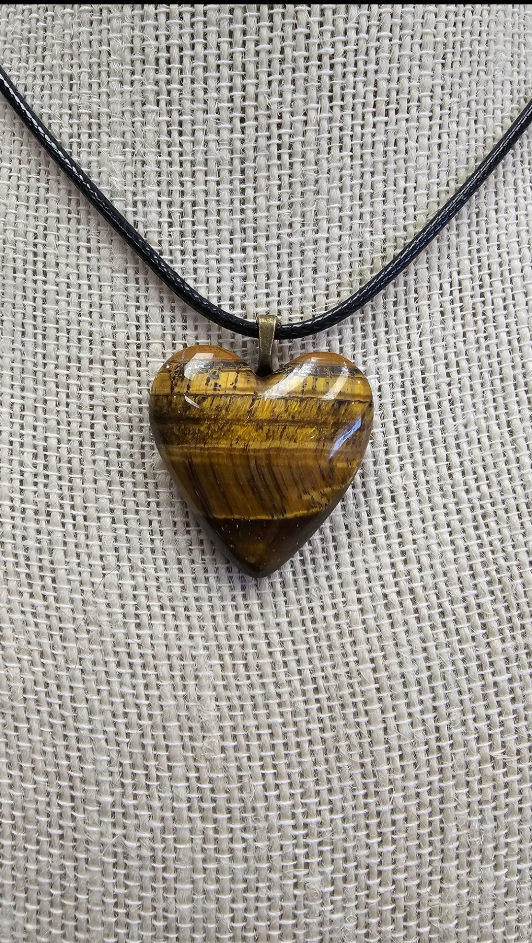 Tiger Eye Heart Pendant