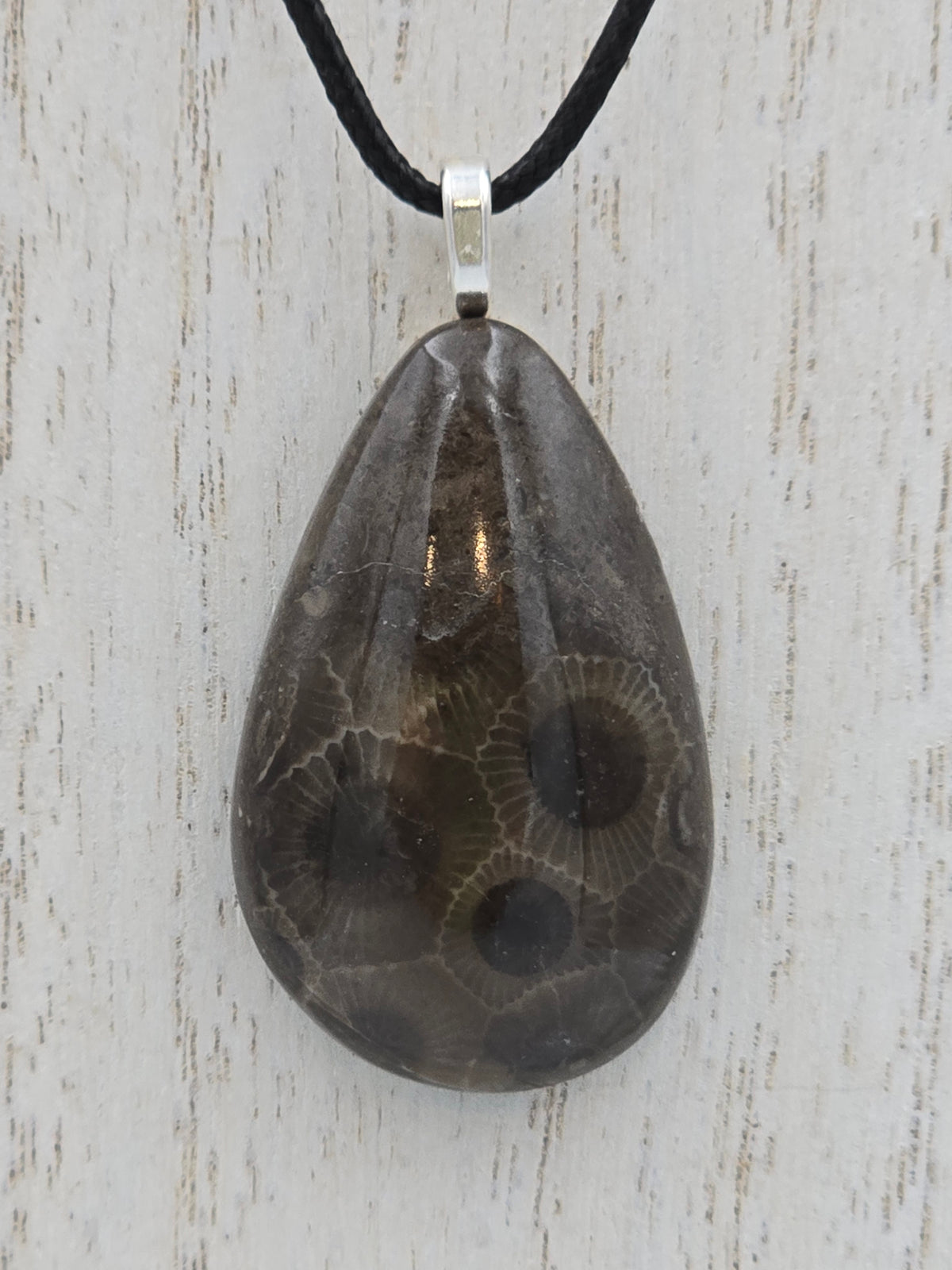 Petoskey Teardrop Pendant  #01