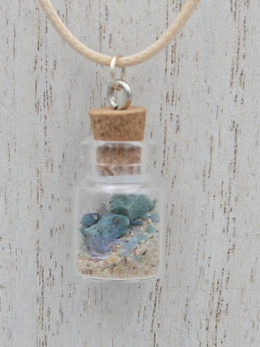 Leland Blue Glass Bottle