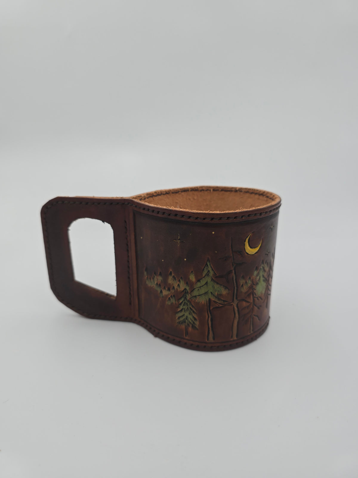 Leather Koozie With Handle