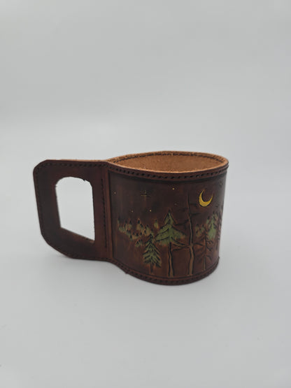 Leather Koozie With Handle