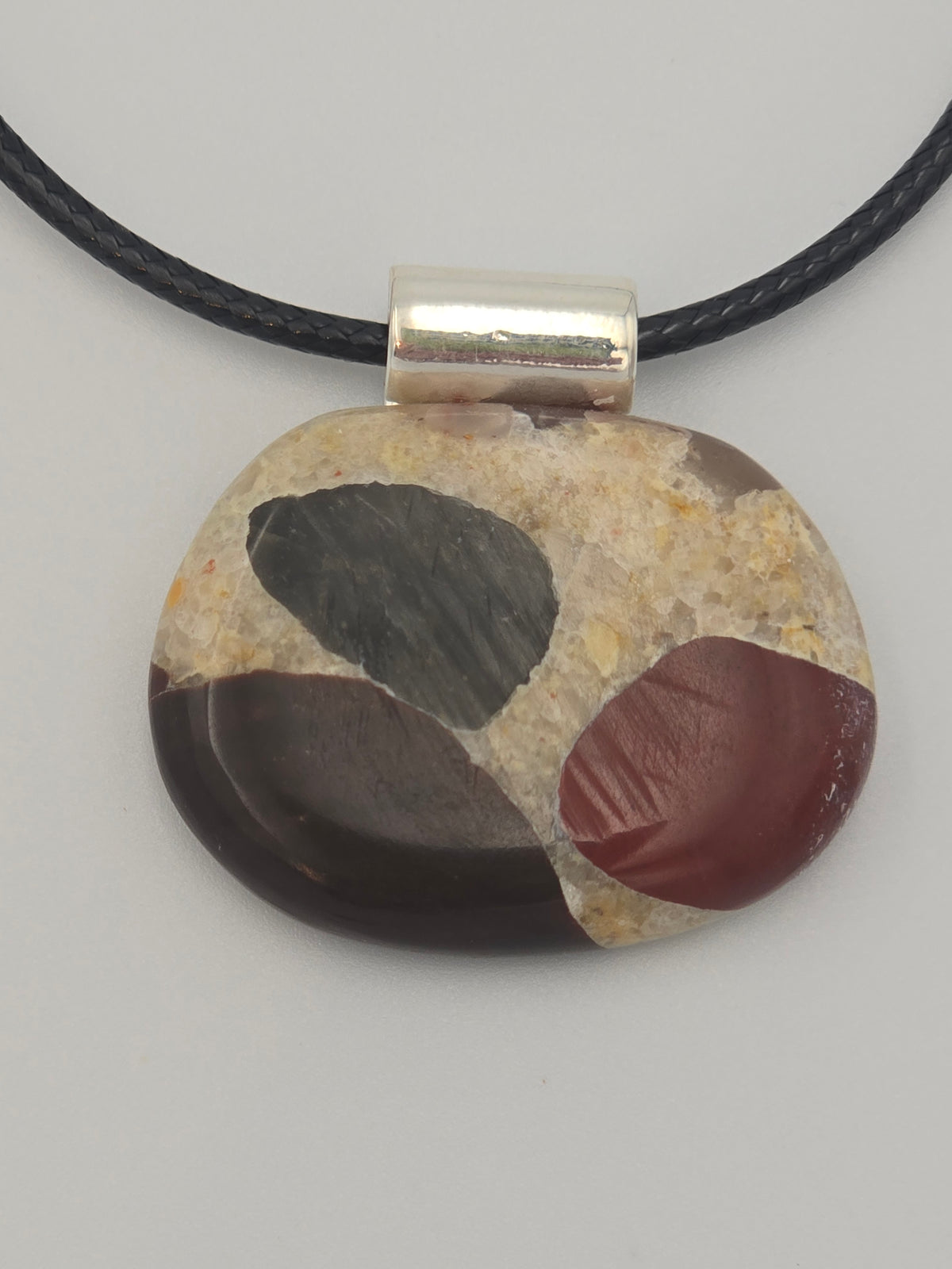 Pudding Stone Oval Pendant #03