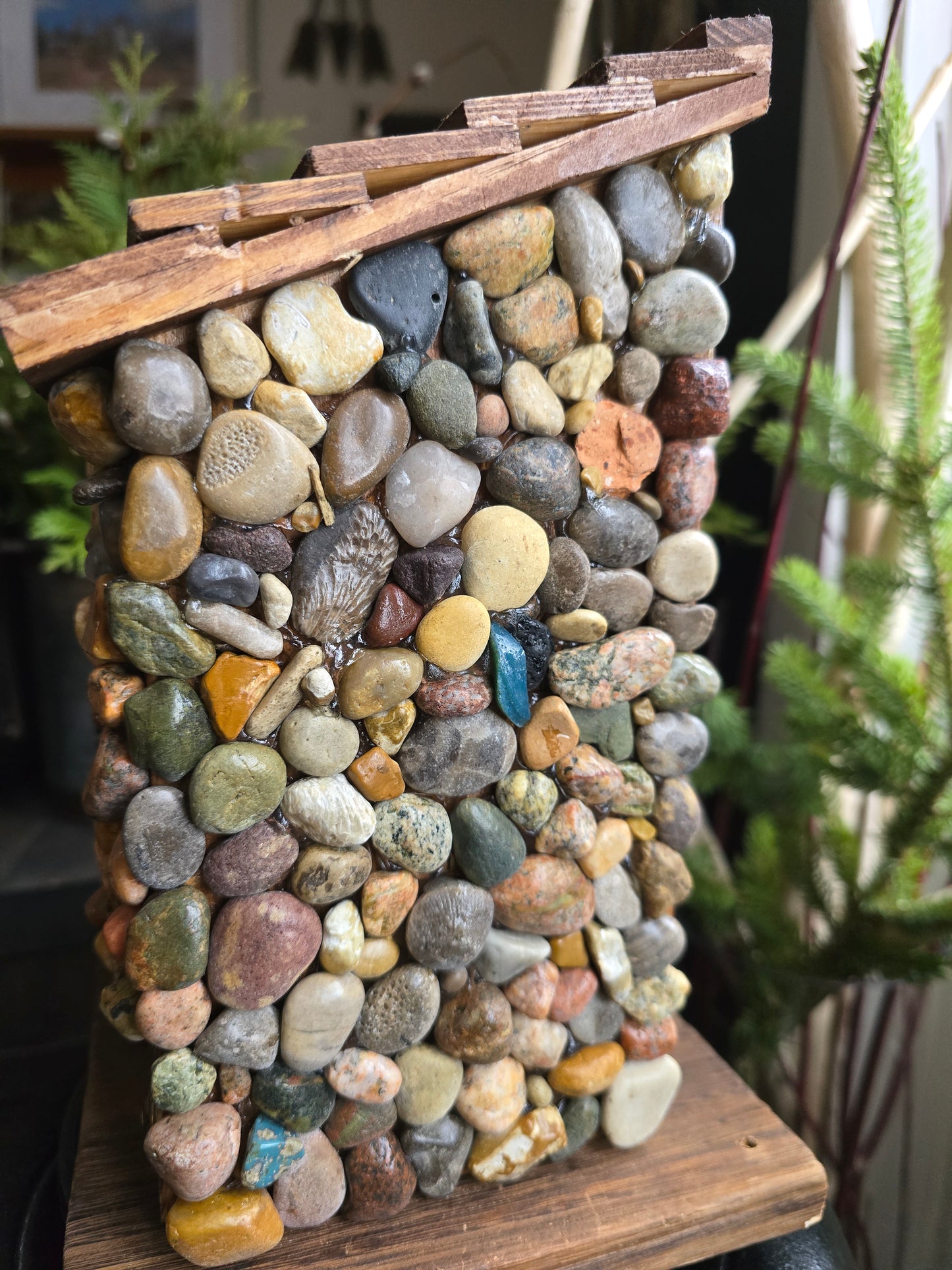 Beach Stone Birdhouse #bcb11