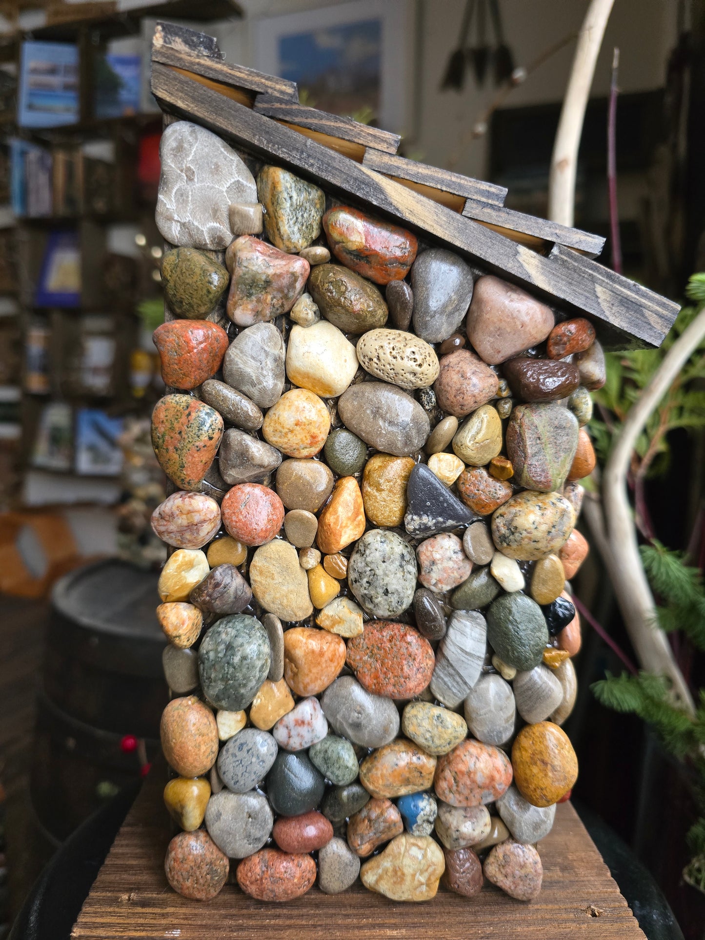 Beach Stone Birdhouse #bcb12