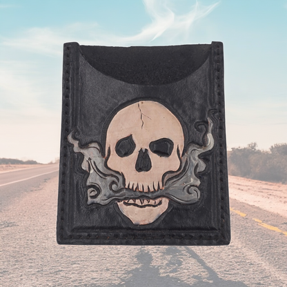 Leather Skull Cars Holder