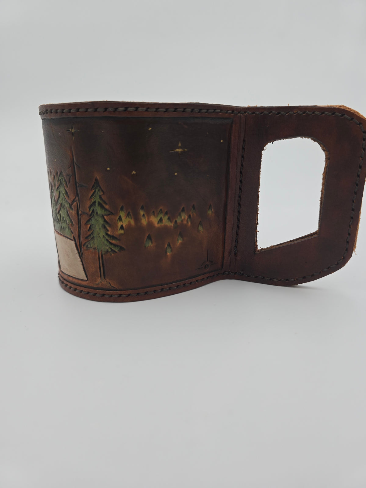 Leather Koozie With Handle
