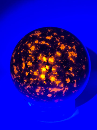 Glowing Sodalite Synite Sphere